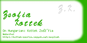 zsofia kottek business card